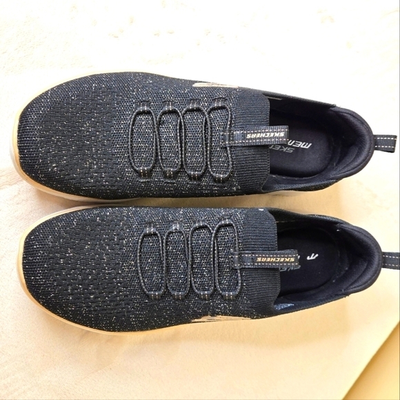 SKECHERS Women's Summits Pixi Dust Black/Rose Gold Sneakers Size 9 - Picture 5 of 14